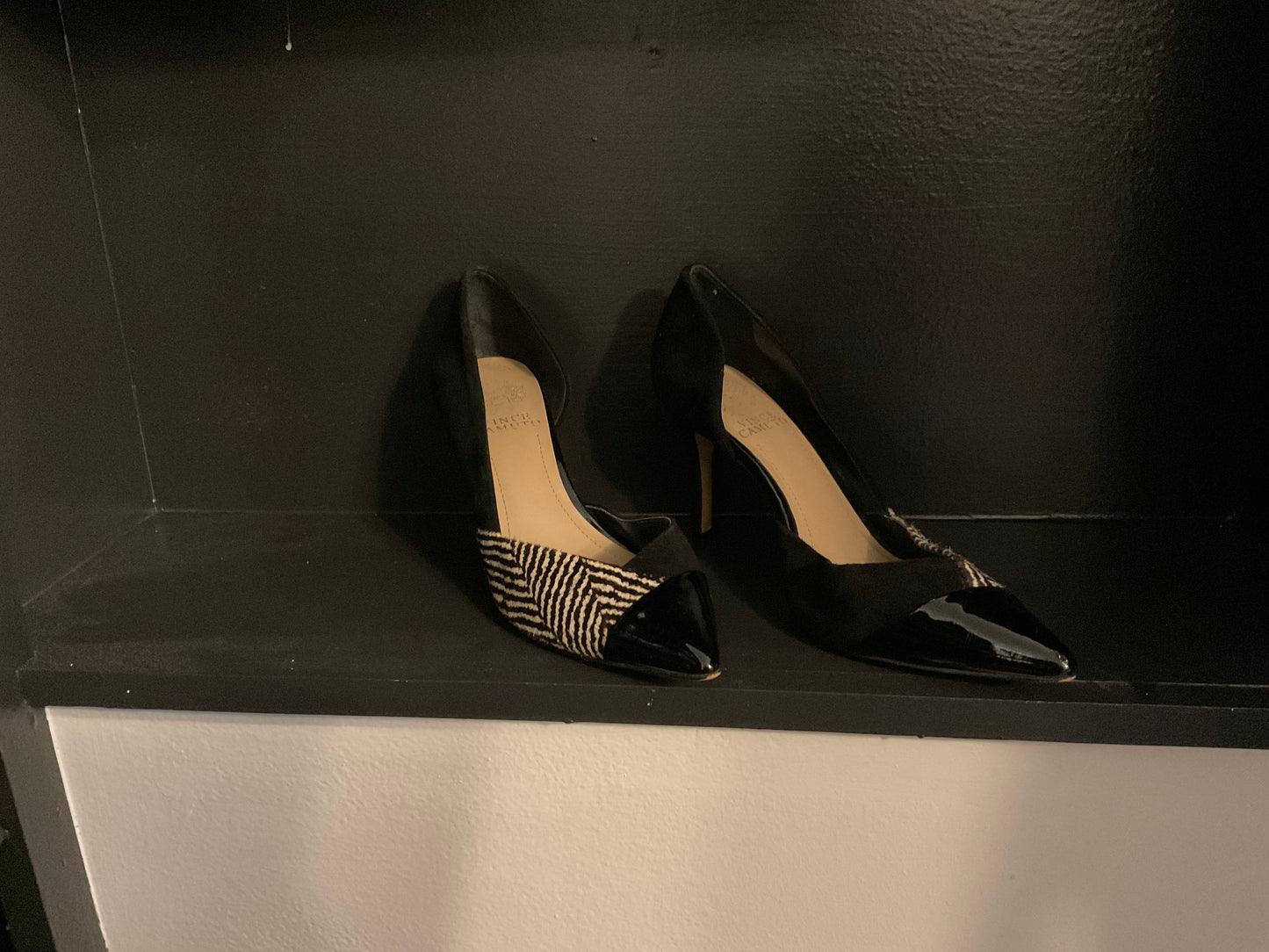 Vince Camuto black and cream pumps, 7 1/2